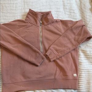 Women’s Half-Zip Pullover Sweater - Dusty Rose